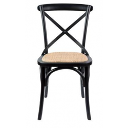 Cafe Cross Back Chair - Black